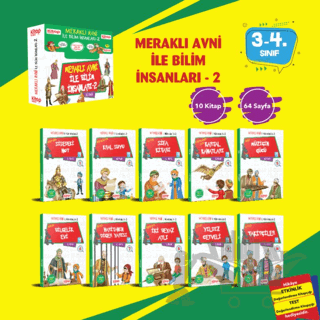 Meraklı Avni ile Bilim İnsanları Serisi - 2 (10 Kitap - Etkinlik Testi - Değerlendirme Testi)