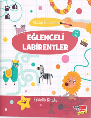 Yazılıp Silinebilir Eğlenceli Labirentler (2-4 Yaş)