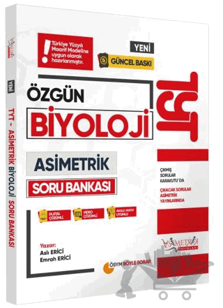 2025 YKS-TYT Asimetrik Biyoloji Özgün Soru Bankası Yeni Nesil Dijital Çözümlü