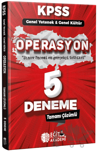 KPSS Genel Kültür Genel Yetenek Operasyon 5 Deneme Video Çözümlü