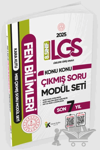 2025 LGS 8. Sınıf Fen Bilimleri Karakutu Konu Konu Son 7 Yıl MEB Çıkmış Soru Modül Seti