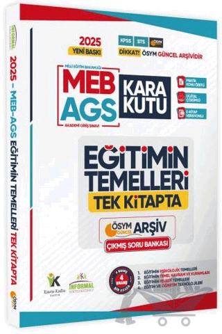 2025 MEB-AGS Eğitimin Temellerinin Kara Kutusu Tek Kitap ÖSYM Çıkmış Soru Bankası Dijital Çözümlü