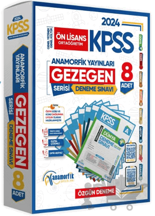 KPSS Ön Lisans GY-GK GEZEGEN Serisi 8li Deneme Paketi Kurumsal Türkiye Geneli Dijital Çözümlü Anamorfik Yayınları