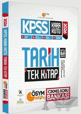 2026 KPSS Kara Kutu Tarih Tek Kitap ÖSYM Arşiv Çıkmış Soru Bankası Konu Özetli Dijital Çözümlü