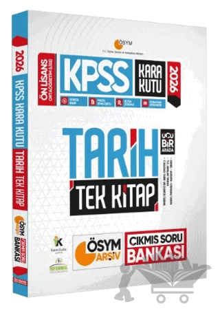 2026 KPSS Önlisans/Ortaöğretim Kara Kutu Tarih Tek Kitap ÖSYM Arşiv Çıkmış Soru Bankası Konu Özetli Dijital Çözümlü