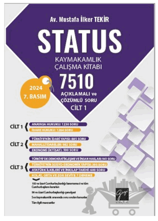 Status Kaymakamlık Çalışma Kitabı 7510 Açıklamalı Ve Çözümlü Soru