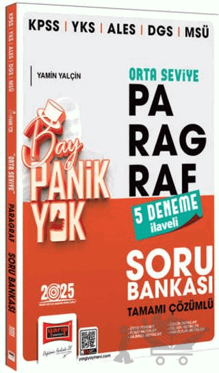 2025 KPSS YKS ALES DGS MSÜ Tamamı Çözümlü Panik Yok Orta Seviye Paragraf Soru Bankası (5 Deneme İlaveli)