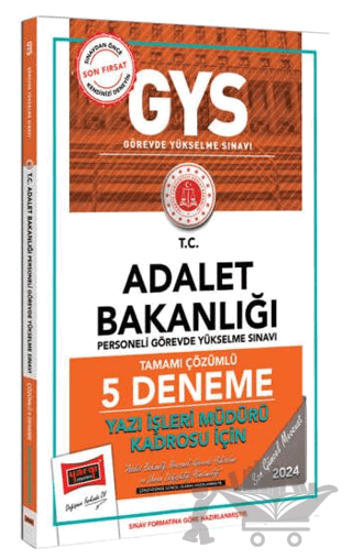 2024 GYS Adalet Bakanlığı Yazı İşleri Müdürü Kadrosu İçin Tamamı Çözümlü 5 Deneme
