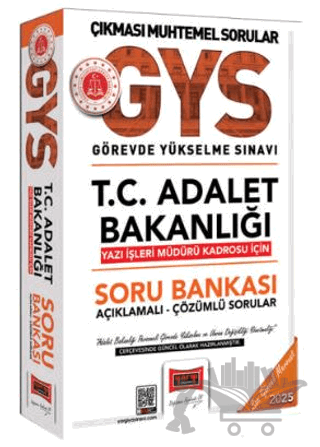 2025 GYS T.C Adalet Bakanlığı Yazı İşleri Müdürü Kadrosu İçin Çözümlü Soru Bankası
