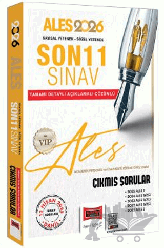 2026 ALES VIP Son 11 Sınav Çıkmış Sorular (13 Nisan 2025 Sınavı Dahil)