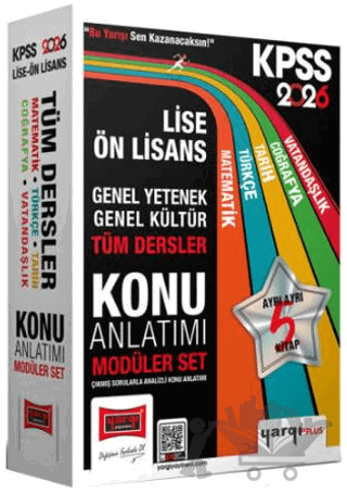2026 KPSS Lise Ön Lisans GK-GY Tüm Dersler Konu Anlatımı Modüler Set (5 Kitap)