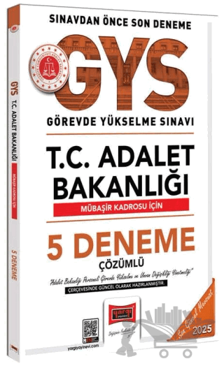 2025 GYS Adalet Bakanlığı Mübaşir 5 Deneme