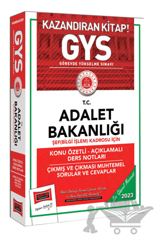 Yargı Yayınları 2023 Adalet Bakanlığı GYS Şef (Bilgi İşlem) Kadrosu İçin Konu Özetli Açıklamalı Ders Notları Çıkması Muhtemel Sorular ve Cevaplar