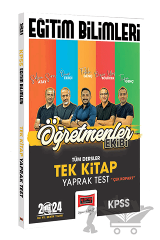 2024 KPSS Eğitim Bilimleri Öğretmenler Ekibi Tek Kitap Tüm Dersler Yaprak Test