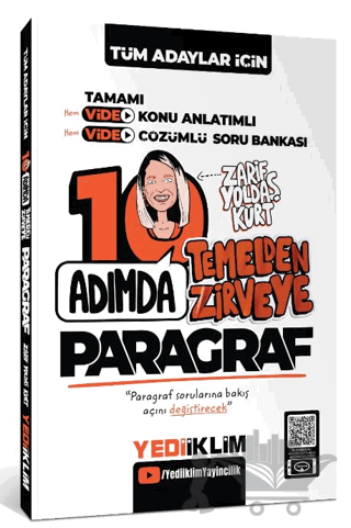 Tüm Adaylar İçin 10 Adımda Paragraf Video Konu Anlatımlı ve Video Çözümlü Soru Bankası