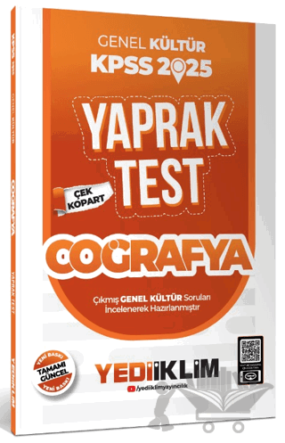 2025 KPSS Genel Kültür Coğrafya Çek Kopart Yaprak Test