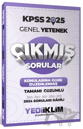 2025 KPSS Genel Yetenek Konularına Göre Düzenlenmiş Tamamı Çözümlü Çıkmış Sorular