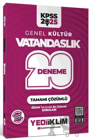 2025 KPSS Genel Kültür Vatandaşlık Tamamı Çözümlü 20 Deneme