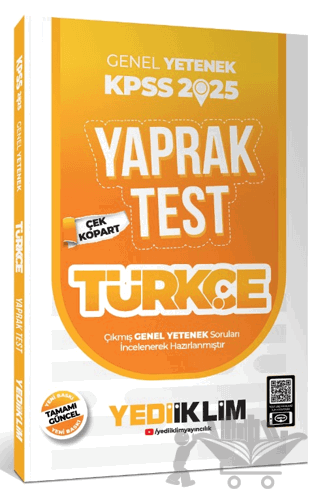 2025 KPSS Genel Yetenek Türkçe Çek Kopart Yaprak Test
