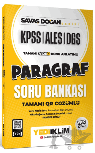 KPSS ALES DGS Savaş Doğan Serisi Paragraf Tamamı Video Konu Anlatımlı ve Tamamı QR Çözümlü Soru Bankası