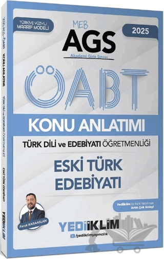 Yediiklim 2025 MEB AGS ÖABT Türk Dili ve Edebiyatı Öğretmenliği Eski Türk Edebiyatı Konu Anlatımı