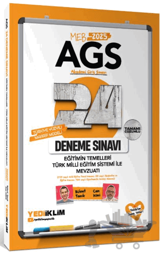 2025 MEB AGS Eğitimin Temelleri - Türk Milli Eğitim Sistemi İle Mevzuat Tamamı Çözümlü 24 Deneme