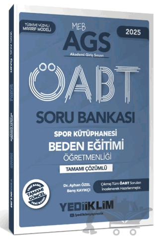 2025 MEB AGS ÖABT Beden Eğitimi Öğretmenliği Tamamı Çözümlü Soru Bankası