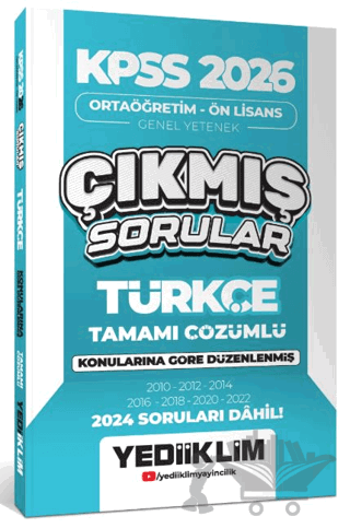 KPSS 2026 Ortaöğretim-Ön Lisans Türkçe Konularına Göre Çıkmış Sorular (2024 Soruları Dahil)
