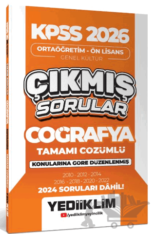 KPSS 2026 Ortaöğretim - Ön Lisans Coğrafya Konularına Göre Çıkmış Sorular (2024 Soruları Dahil)