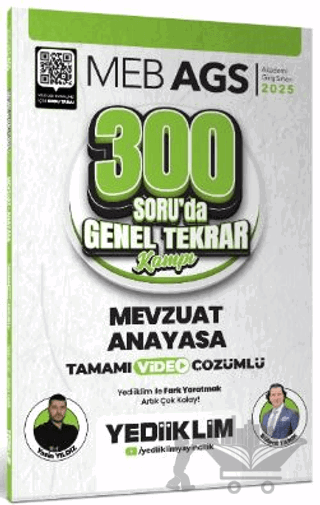 2025 MEB AGS Mevzuat Anayasa 300 Soruda Tamamı Video Çözümlü Genel Tekrar Kamp