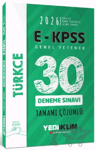 2026 E - KPSS Tüm Adaylar İçin Genel Yetenek Türkçe Tamamı Çözümlü 30 Deneme Sınavı