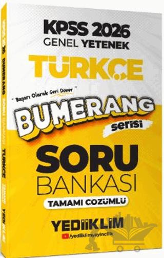2026 KPSS Genel Yetenek Bumerang Türkçe Tamamı Çözümlü Soru Bankası