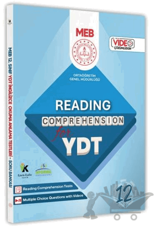 2025 YDT MEBİ İngilizce 12. Sınıf Reading Okuma-Anlama Kitabı Soru Bankası Video Çözümlü