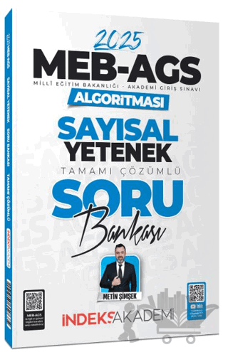 İndeks Akademi 2025 MEB-AGS Algoritması Sayısal Yetenek Soru Bankası Çözümlü