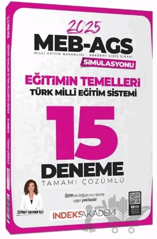 2025 MEB-AGS Simülasyonu Eğitimin Temelleri ve Türk Milli Eğitim Sistemi 15 Deneme Çözümlü