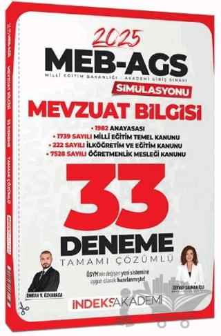 2025 MEB-AGS Simülasyonu Mevzuat Bilgisi 33 Deneme Çözümlü