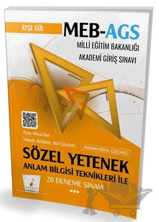 MEB - AGS Hazırlık Anlam Bilgisi Teknikleri ile Sözel Yetenek 20 Deneme Sınavı