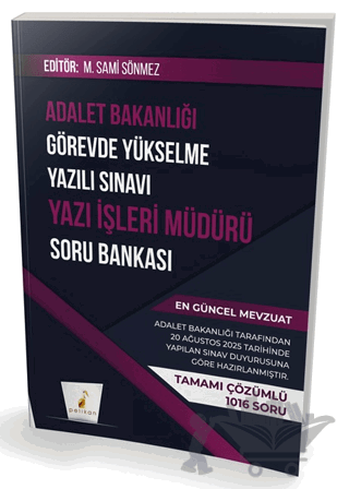 GYS Adalet Bakanlığı Görevde Yükselme Yazılı Sınavı Yazı İşleri Müdürü Soru Bankası