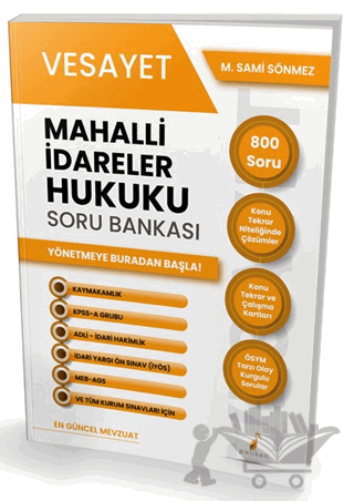 Vesayet Mahalli İdareler Hukuku Soru Bankası