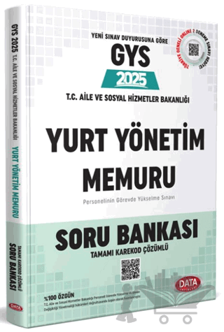 T.C. Aile ve Sosyal Hizmetler Bakanlığı Yurt Yönetim Memuru GYS Soru Bankası (Karekod Çözümlü)