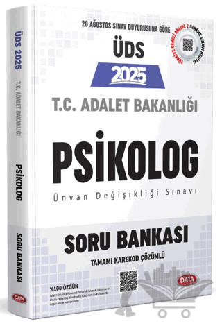 Adalet Bakanlığı ÜDS Psikolog Soru Bankası - Karekod Çözümlü