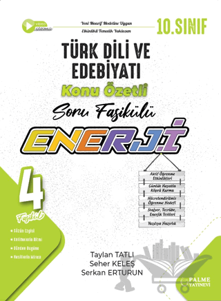 10. Enerji Türk Dili ve Edebiyatı Konu Özetli Soru Fasikülleri (4 Fasikül)