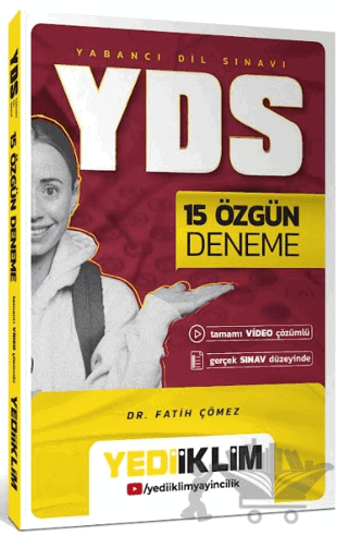 YDS 15 Özgün Deneme Tamamı Video Çözümlü