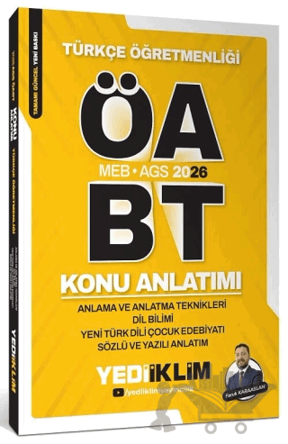 2026 ÖABT MEB-AGS Türkçe Anlama ve Anlatma Teknikleri, Dil Bilimi, Yeni Türk Dili, Çocuk Edebiyatı, Sözlü ve Yazılı Anlatım Konu Anlatımı