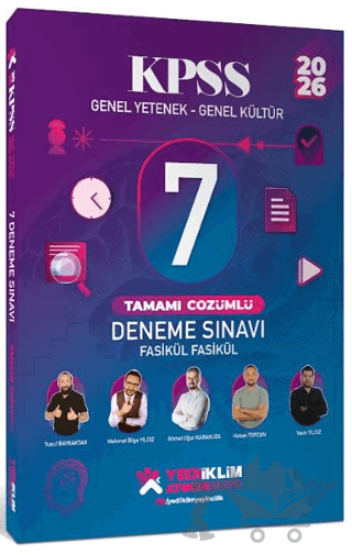 2026 KPSS Genel Yetenek - Genel Kültür Fasikül Fasikül 7 Deneme Sınavı Tamamı Çözümlü