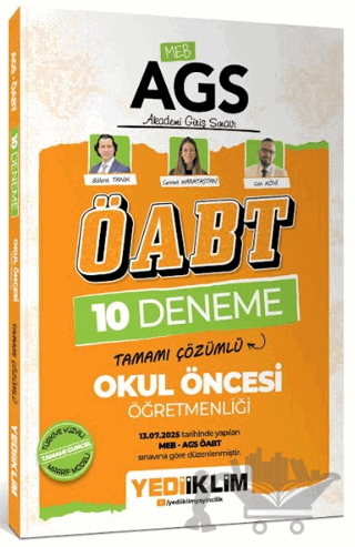 AGS ÖABT Okul Öncesi Öğretmenliği Tamamı Çözümlü 10 Deneme Sınavı