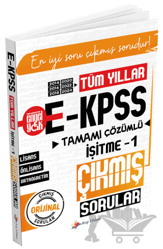 2026 E-KPSS İşitme - 1 Çıkmış Sorular Tüm Yıllar Çözümlü