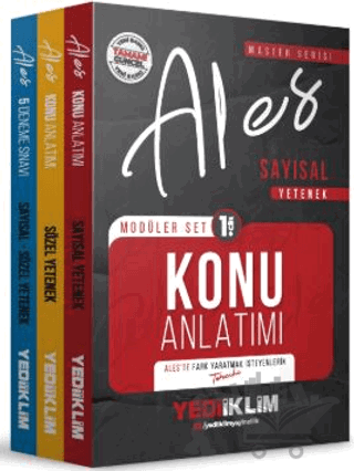 2026 Master Serisi ALES Sayısal-Sözel Yetenek Modüler Set+5 Deneme (3 Kitap)