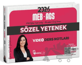 2026 MEB-AGS Sözel Yetenek Video Ders Notları