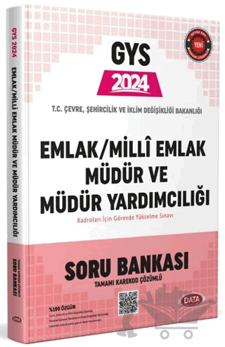 Çevre, Şehircilik ve İklim Değişikliği Bakanlığı Emlak - Milli Emlak Müdür ve Müdür Yardımcılığı Soru Bankası
